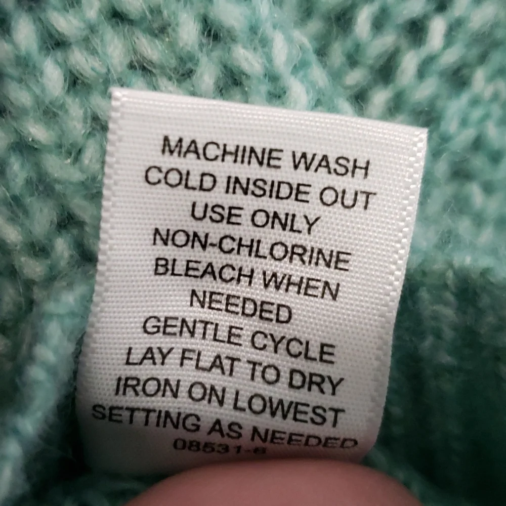 Slouchy Teal Knit Pullover‎ Sweater With Front Cut-outs Casual Unique Size XL